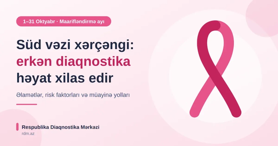 Süd vəzi xərçəngi: erkən diaqnostika həyat xilas edir Süd vəzi xərçəngi: erkən diaqnostika həyat xilas edir