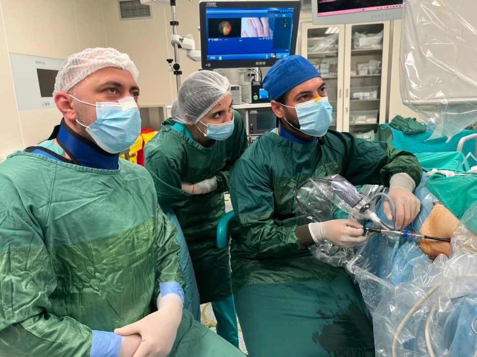 Dr. Kanan Ahmadov performed a live "Mini-percutaneous nephrolithotripsy" operation.